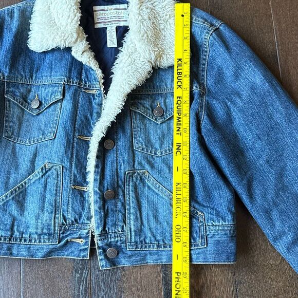 Vintage Aeropostale Sherpa lined Jean jacket womens size XL y2k stranger things - Picture 10 of 10